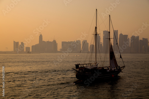 Old sail boat in Doha
