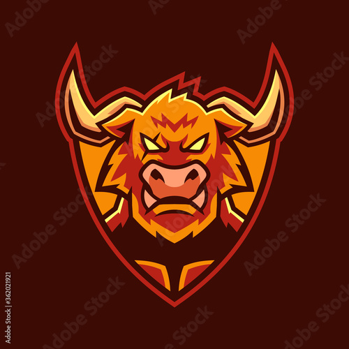 Strong Minotaur Bull Sport logo design