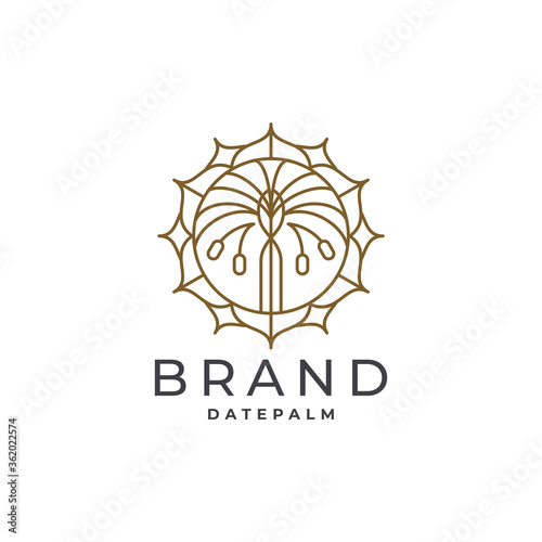 luxury date palm brand premium logo design