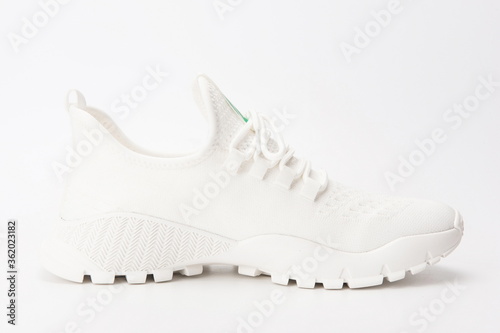 Stylish sneakers on a white background