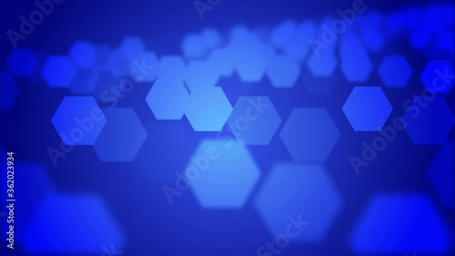 Blue Hexagon Pattern Animated Backdrop for Creative Usage