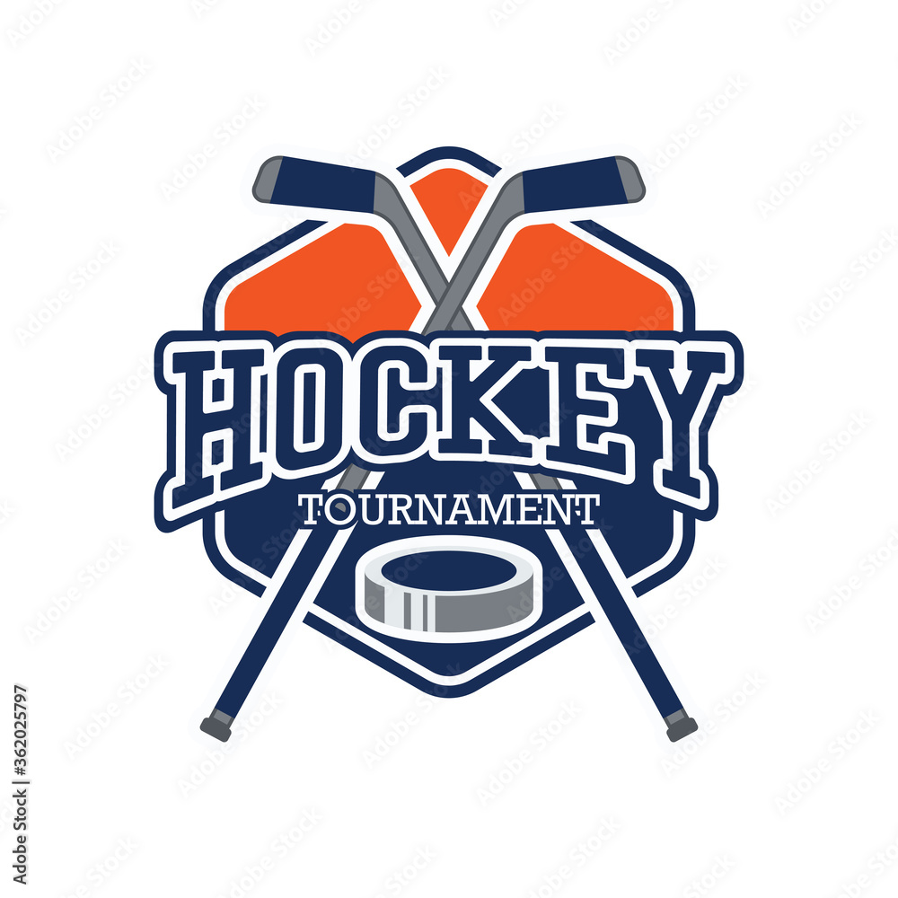 hockey logo with text space for your slogan tag line, vector illustration hockey logo with text space for your slogan tag line, vector illustration