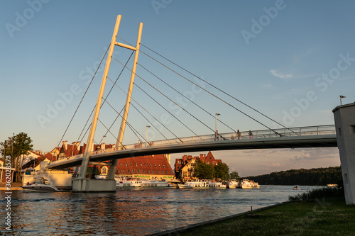 Fototapeta Naklejka Na Ścianę i Meble -  Mikołajki - Panorama miasta na mazurach