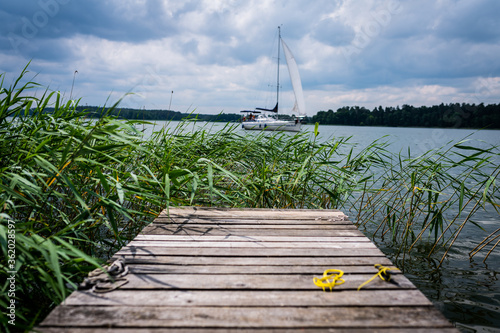 Obraz na płótnie Mazury- turystyka - tło w salonie