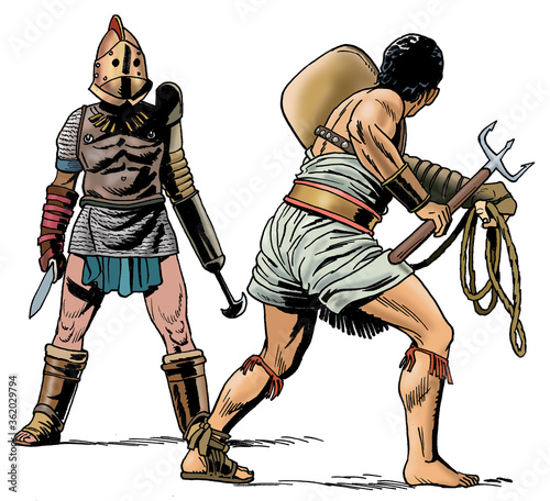Ancient Rome - Fight between gladiators
