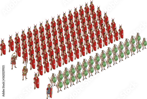 Billede på lærred Ancient Rome - Princeps, second line of the army of Republican Rome