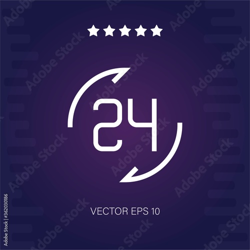 twenty four refresh vector icon