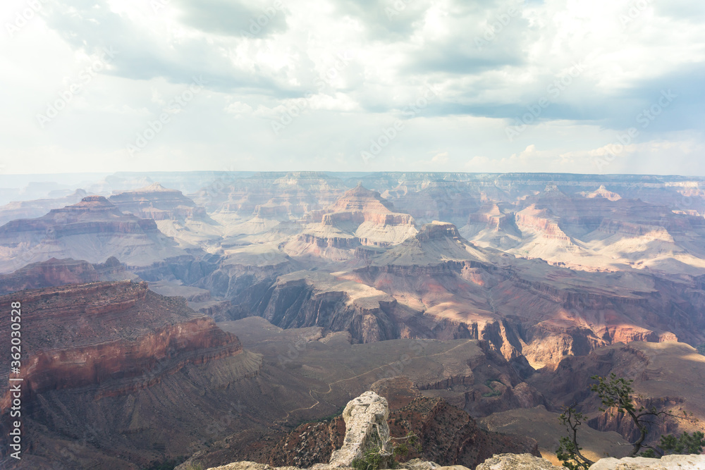 south edge of Grand Canyon in summer during day time