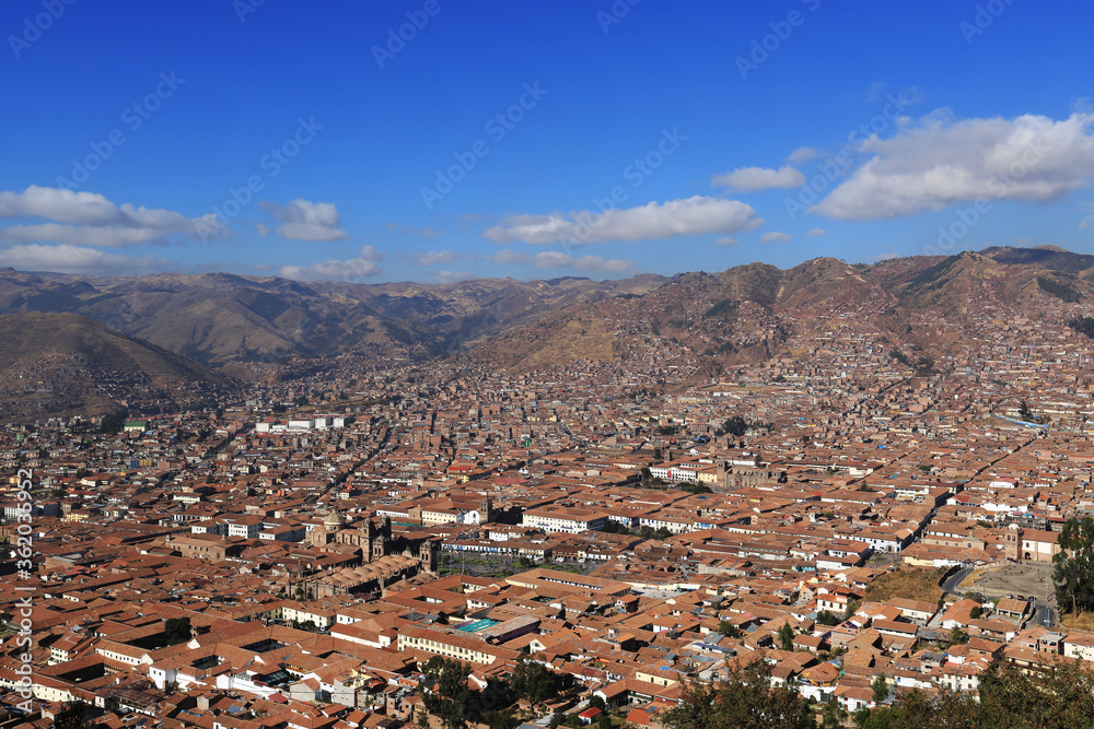 Top view of the city of Cusco