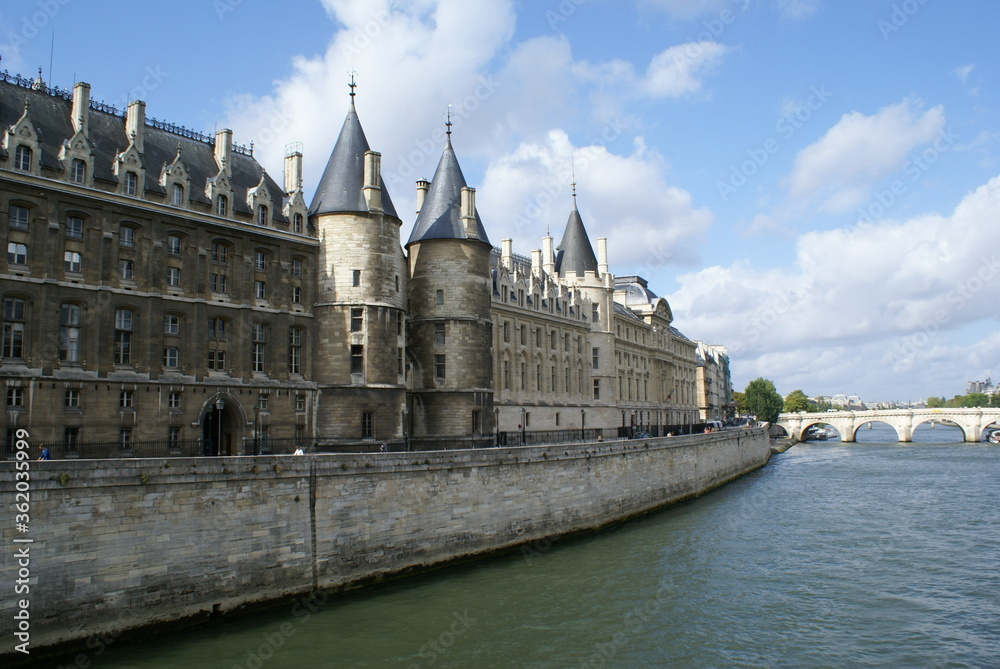 Paris, view of the Conciergerie on the the Île de la Cité