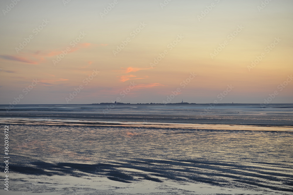 Naklejka premium sunset on the beach