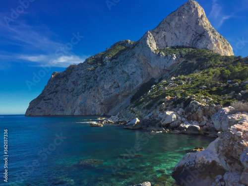 Rock of Ifach .  North Face  at Calpe  Alicante 