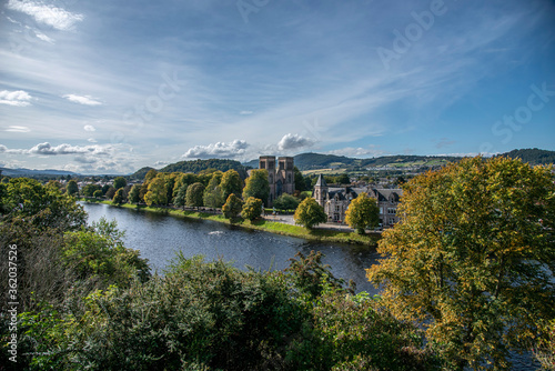 Panoramafoto von Inverness in Schottland