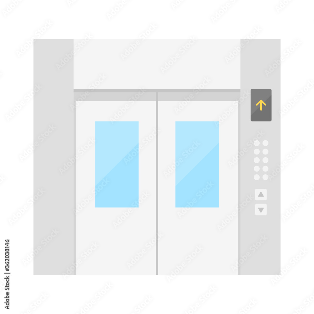 閉じているエレベーターのイラスト 閉じているエレベーターのイラスト
