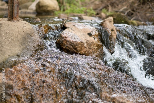 Flowing river in spring