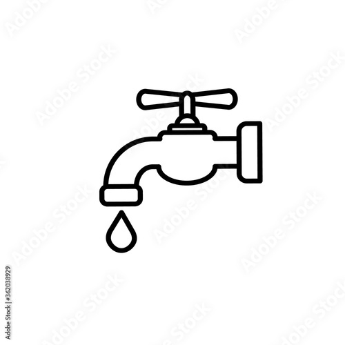 Faucet line icon vector