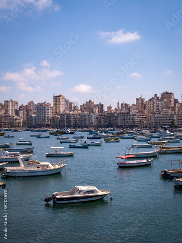 Boats and skyline in Alexandria © Florian