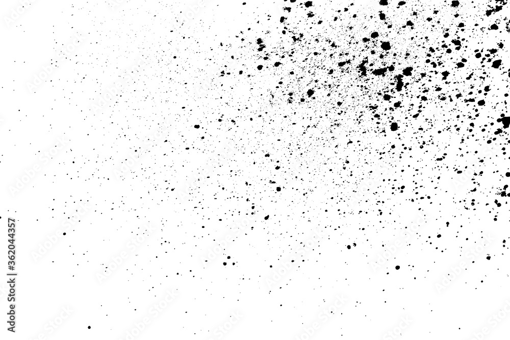 Distressed black texture. Dark grainy texture on white background. Dust overlay textured. Grain noise particles. Rusted white effect. Grunge design elements. Vector illustration, EPS 10. Distressed black texture. Dark grainy texture on white background. Dust overlay textured. Grain noise particles. Rusted white effect. Grunge design elements. Vector illustration, EPS 10.