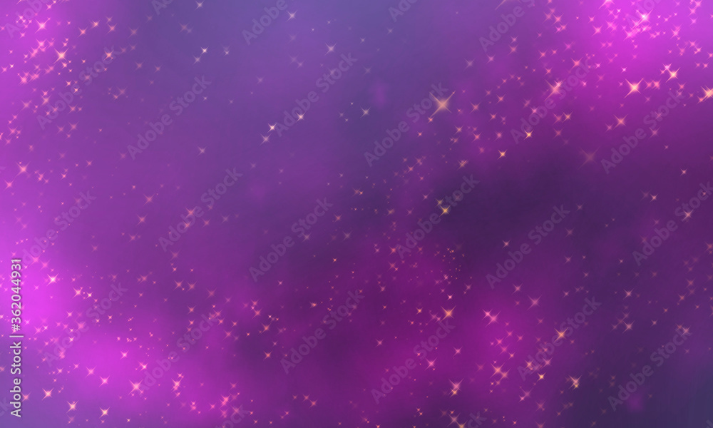 abstract festive magic shiny purple background with stars