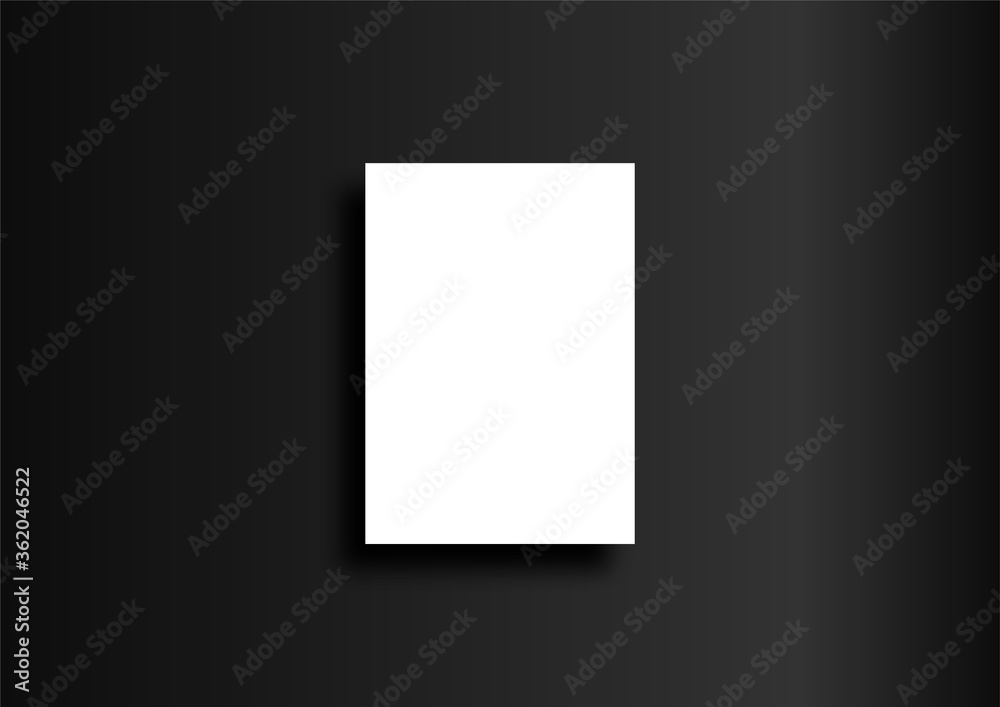 single poster mockup on black background, A3 size single poster mockup on black background, A3 size