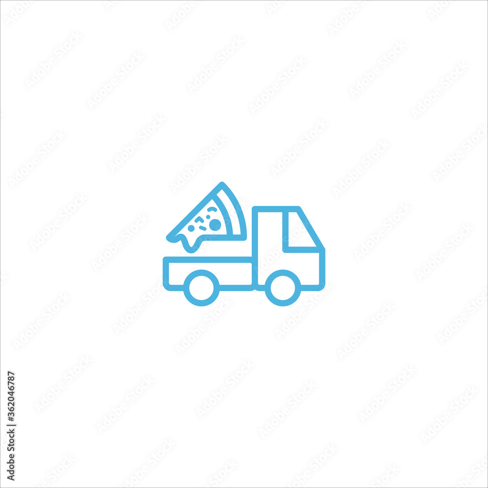 food delivery service icon flat vector logo design trendy