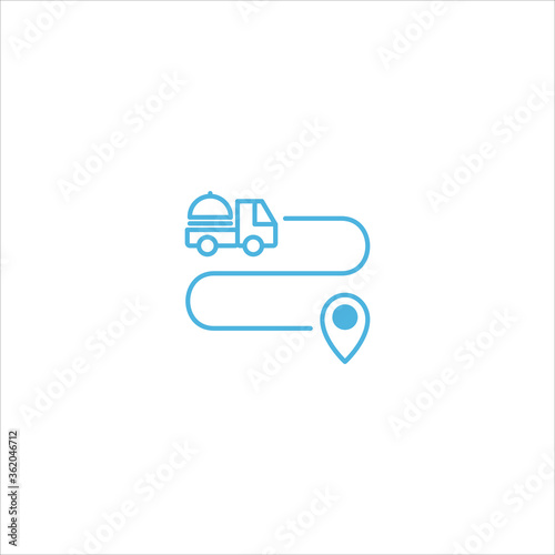 food delivery service icon flat vector logo design trendy