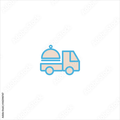 food delivery service icon flat vector logo design trendy