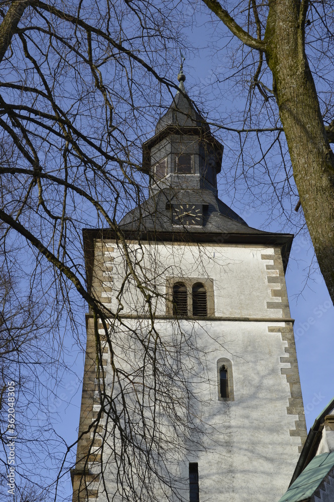 Tower of the church in Horn-Bad Meinberg, Germany
