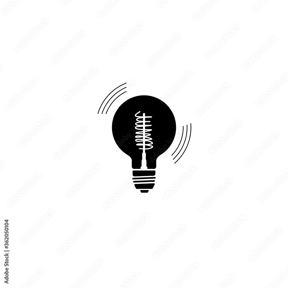 Black light bulb Icon Black light bulb Icon