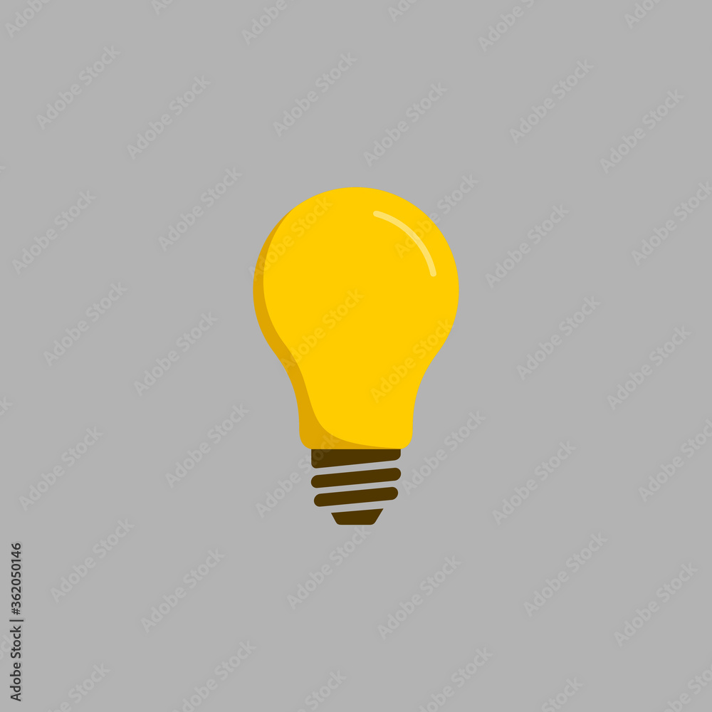 Yellow light bulb vector illustration Yellow light bulb vector illustration