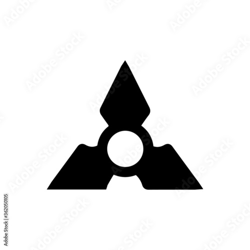 vector illustration icon of Shuriken Blade Glyph