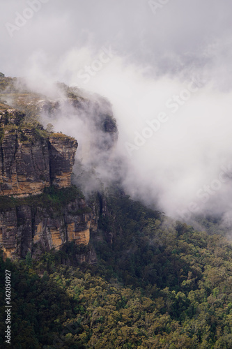 Blue Mountains National Park in Australia  a rugged region near Sydney. Popular tourist and hiking destination in Australia