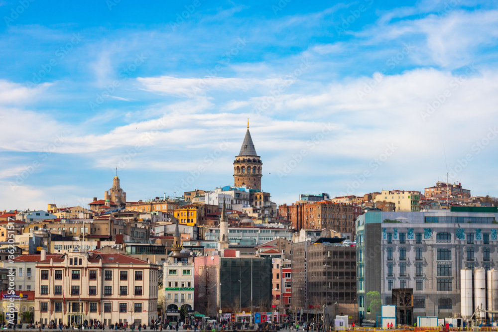 Galata Tower and Karakoy District in Istanbul