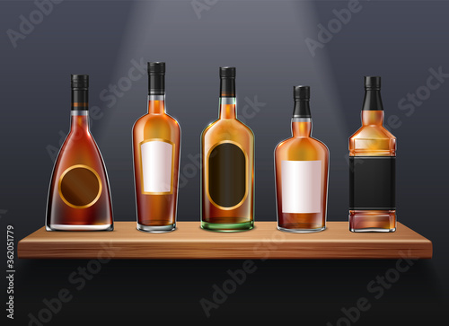 Cognac Glass Bottles Set