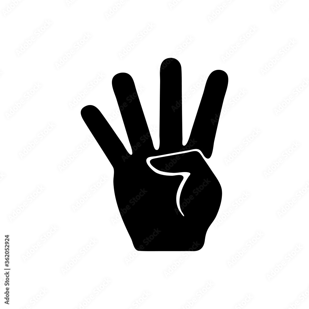 vector illustration icon of Finger Glyph vector illustration icon of Finger Glyph