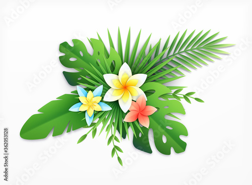 Paper Tropical Blossom Composition