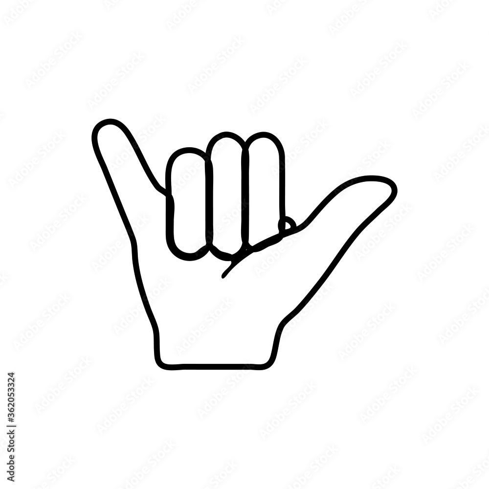 vector illustration icon of Finger Outline