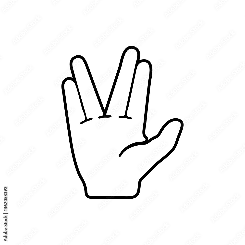 vector illustration icon of Finger Outline vector illustration icon of Finger Outline