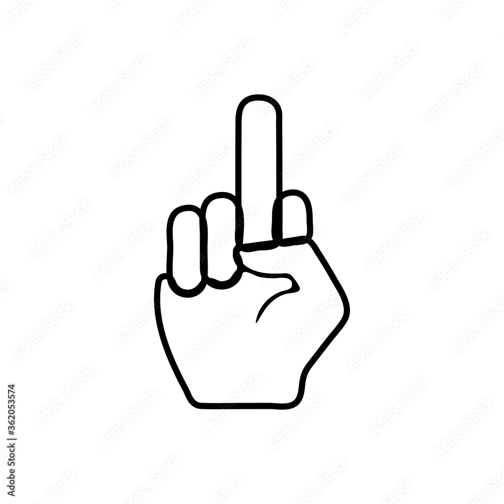 vector illustration icon of Finger Outline vector illustration icon of Finger Outline