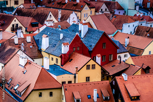 Colorful roofs of Czech Krumlov