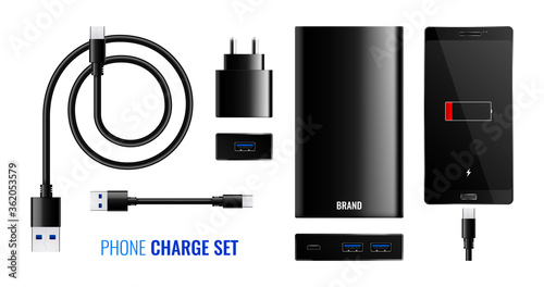Phone Charge Realistic Set