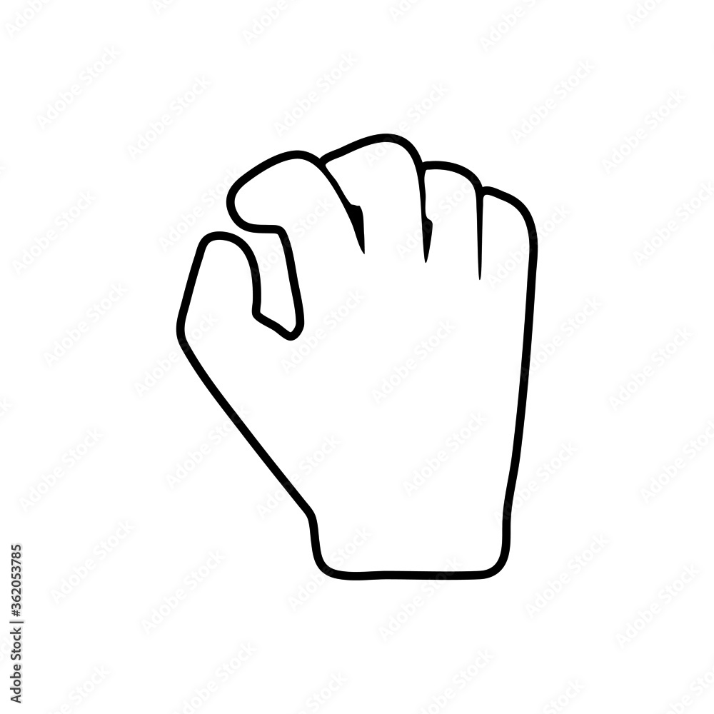 vector illustration icon of Finger Outline vector illustration icon of Finger Outline