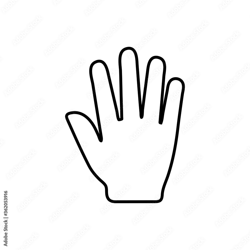vector illustration icon of Finger Outline vector illustration icon of Finger Outline