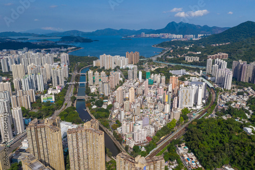 Top view of Hong Kong residential district photo