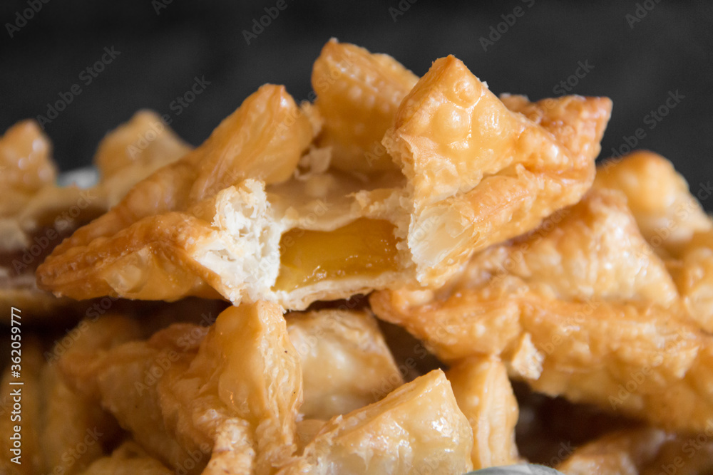 fried pastry with quince and batata typical of south america gastronomy fried pastry with quince and batata typical of south america gastronomy