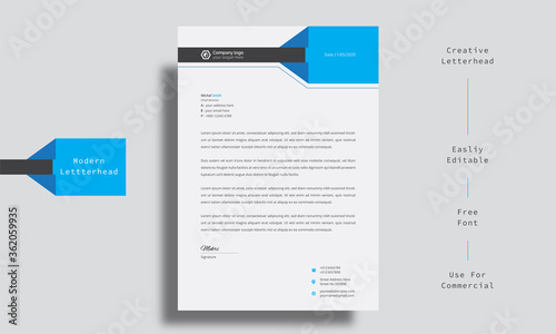 Modern Creative & Clean business style letterhead bundle of your corporate project design.set to print with vector & illustration. corporate letterhead bundle.