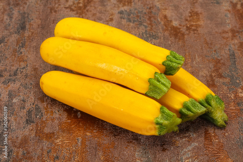 Ripe tasty Yellow young zucchini