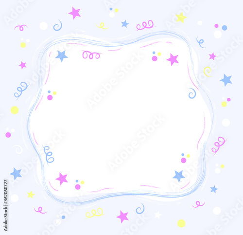 simple colorful frame design for social media