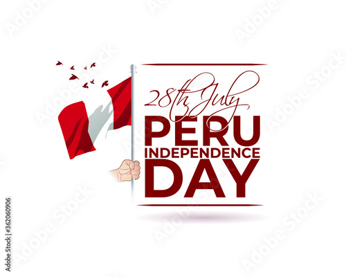 vector illustration for peru independence day -28th july