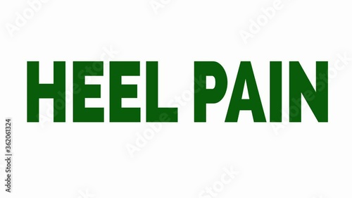 Heel Pain animated words. Kinetic typography.